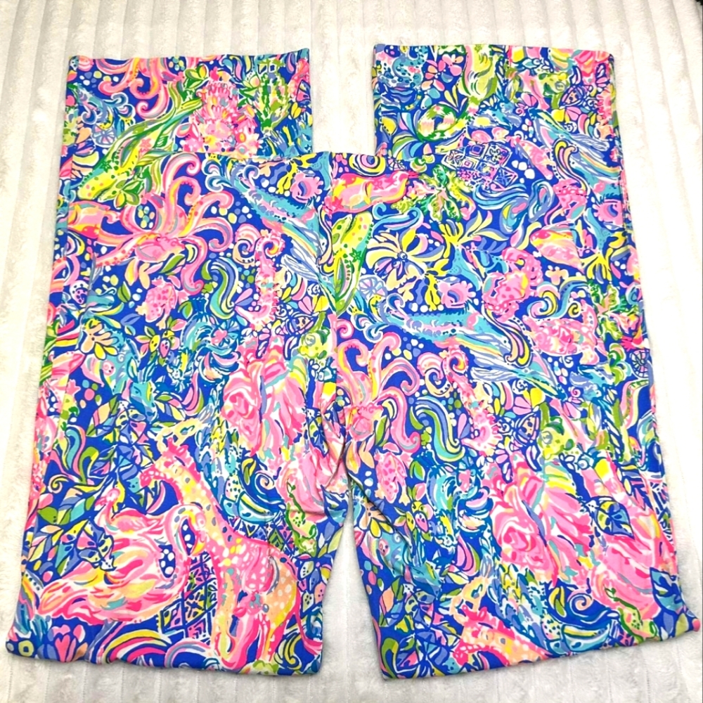 Lilly Pulitzer Palazzo Pants, Like New, Women's Size Medium, 60 Animal Pop Up - Picture 7 of 8